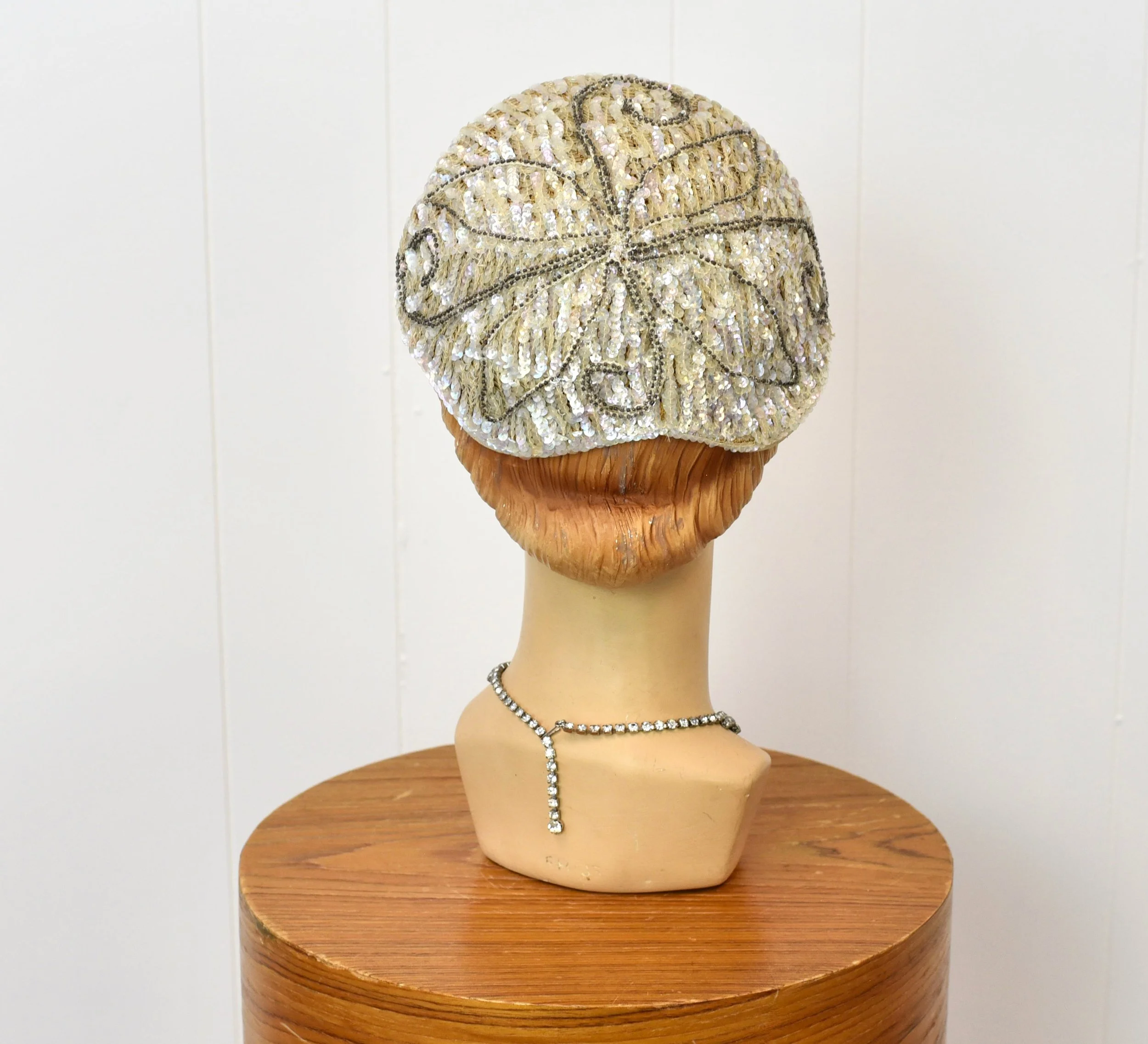Sequin skull cap sales
